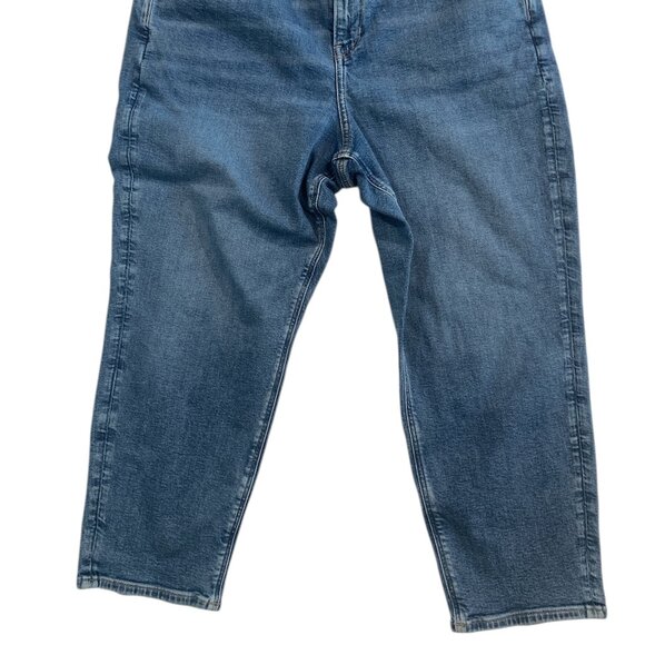 American Eagle Curvy Mom Jeans Size 20 Short Blue Stretch medium Wash Denim - Picture 3 of 15